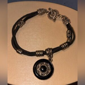 Black and Silver Charm Bracelet